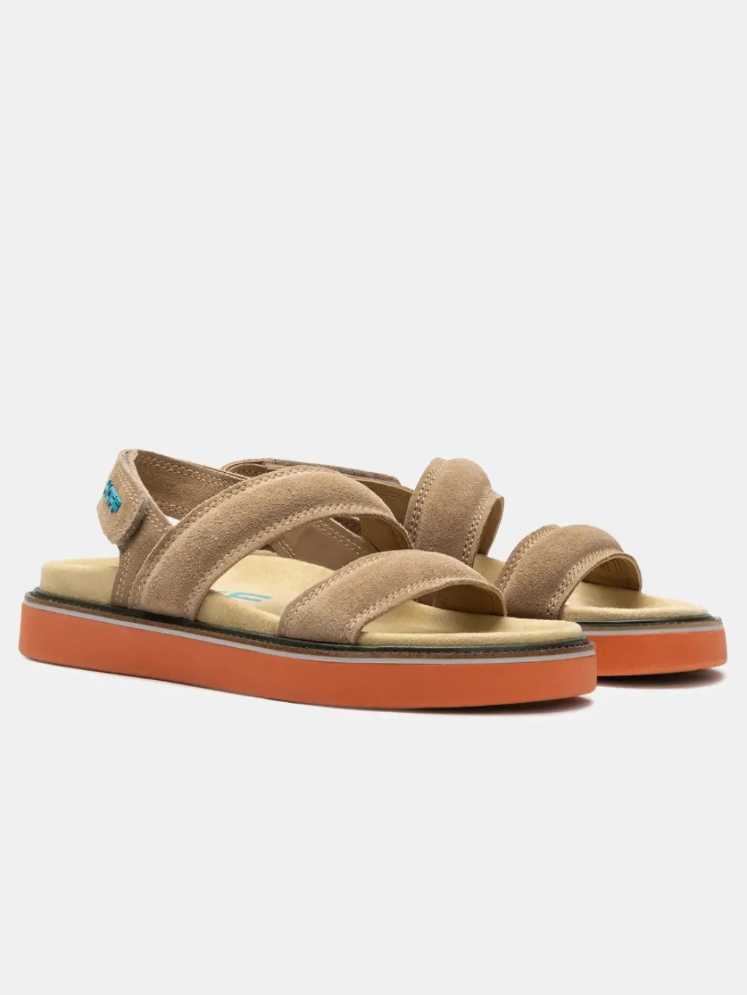 Online Sandal Leather Road Camel Dames Sandalen